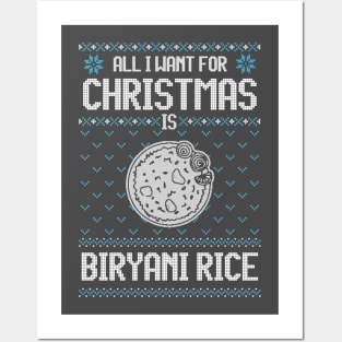 All I Want For Christmas Is Baba Biryani Rice - Ugly Xmas Sweater For Biryani Rice Lover Posters and Art